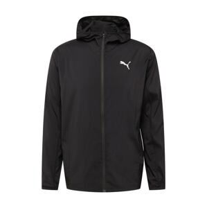 PUMA Sportovní bunda  černá / bílá