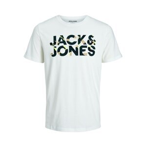 JACK & JONES Tričko 'RAMP'  velbloudí / rákos / bílá