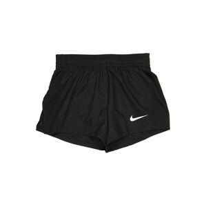 NIKE Sportovní kalhoty  černá / bílá