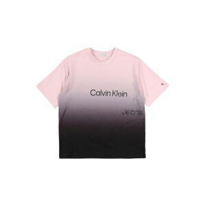 Calvin Klein Jeans Tričko  černá / růžová