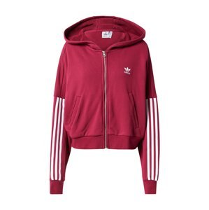 ADIDAS ORIGINALS Mikina  vínově červená / bílá