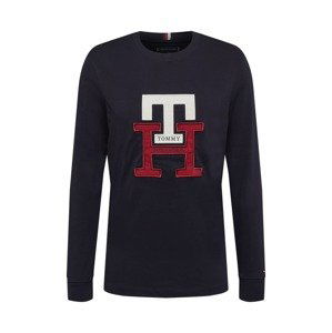 TOMMY HILFIGER Tričko  marine modrá / krvavě červená / barva bílé vlny