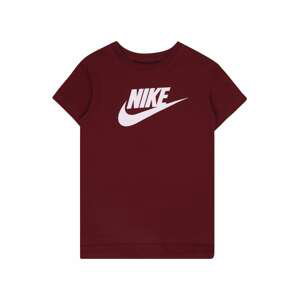 Nike Sportswear Tričko  burgundská červeň / bílá