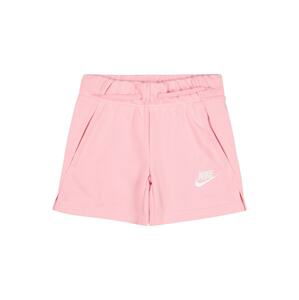 Nike Sportswear Kalhoty  růžová / bílá