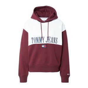 Tommy Jeans Mikina  marine modrá / bordó / bílá