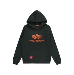 ALPHA INDUSTRIES Mikina  tmavě zelená / oranžová / červená / bílá