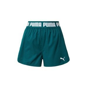 PUMA Sportovní kalhoty  smaragdová / bílá