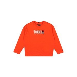 TOMMY HILFIGER Tričko  noční modrá / oranžová / červená / bílá