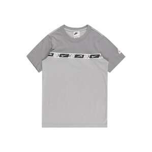 Nike Sportswear Tričko 'REPEAT'  kouřově šedá / kámen / černá / bílá
