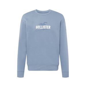 HOLLISTER Mikina 'EMEA'  kouřově modrá / bílá