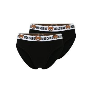Moschino Underwear Slipy  černá / bílá / hnědá