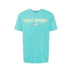 Polo Ralph Lauren Tričko  aqua modrá / světle žlutá / červená / bílá