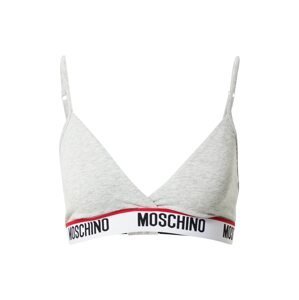 Moschino Underwear Podprsenka  šedý melír / červená / bílá