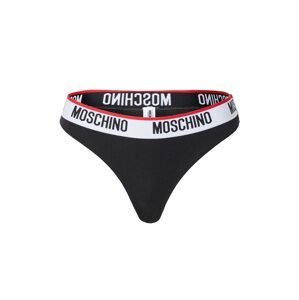 Moschino Underwear Tanga  černá / bílá / červená