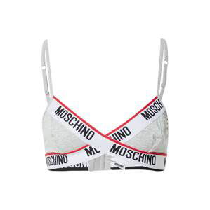 Moschino Underwear Podprsenka  šedý melír / červená / bílá