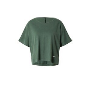 NEBBIA Funkční tričko  tmavě zelená / bílá