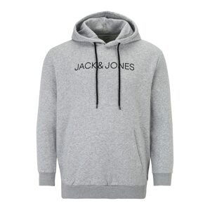 Jack & Jones Plus Mikina  šedý melír / černá