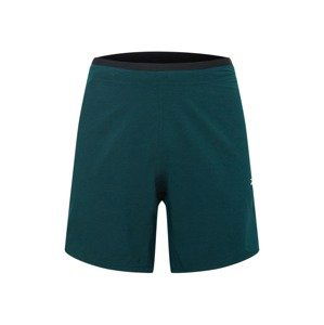 Reebok Sport Sportovní kalhoty  tmavě zelená / černá / stříbrná