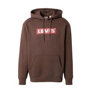 LEVI'S Mikina 'RELAXED GRAPHIC PO REDS'  hnědá / červená / bílá