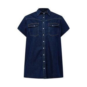 Levi's® Plus Košilové šaty 'PL ELOWEN WESTERN DRESS DARK INDIGO - FLAT FINISH'  modrá džínovina