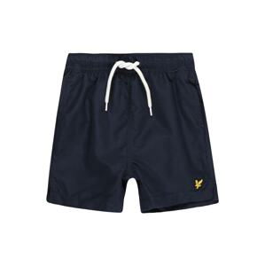 Lyle & Scott Plavecké šortky  tmavě modrá / žlutá / černá