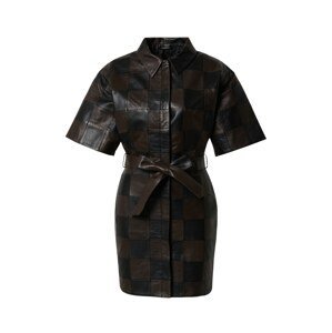 LeGer Premium Šaty 'Nina'  tmavě hnědá / černá