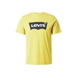 LEVI'S Tričko 'GRAPHIC CREWNECK TEE YELLOWS/ORANGES'  světle žlutá / černá / bílá