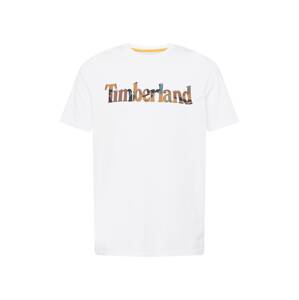 TIMBERLAND Tričko  hnědá / okrová / petrolejová / bílá