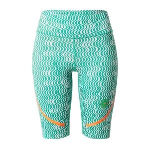 ADIDAS BY STELLA MCCARTNEY Sportovní kalhoty  zelená / oranžová / bílá