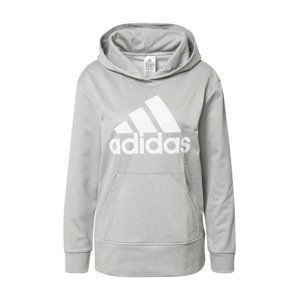 ADIDAS SPORTSWEAR Sportovní mikina  stříbrně šedá / bílá