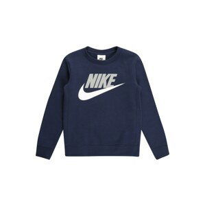 Nike Sportswear Mikina  námořnická modř / světle šedá / bílá