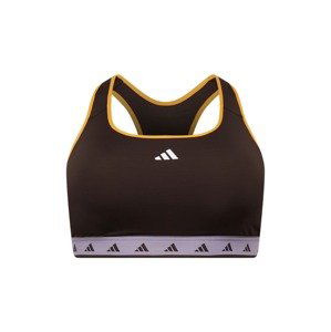 ADIDAS PERFORMANCE Sportovní podprsenka  kaštanově hnědá / zlatě žlutá / šeříková / bílá