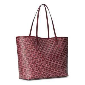 Lauren Ralph Lauren Nákupní taška 'COLLINS'  vínově červená / bílá