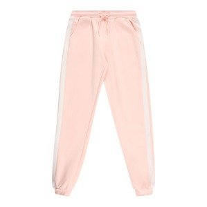 Urban Classics Kalhoty  světle růžová / bílá