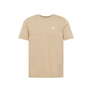 Nike Sportswear Tričko  khaki / bílá