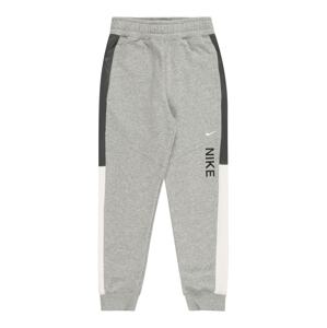 Nike Sportswear Kalhoty  šedá / černá / bílá