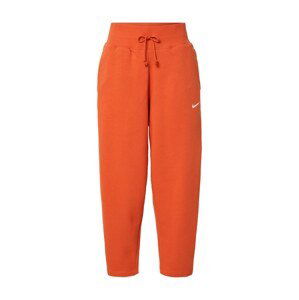 Nike Sportswear Kalhoty  oranžově červená / bílá