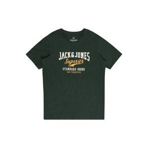 Jack & Jones Junior Tričko  tmavě šedá / oranžová / bílá