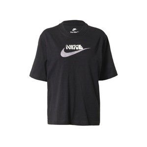 Nike Sportswear Tričko  černá / bílá / pastelová fialová