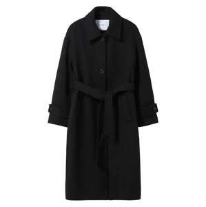 Bershka Přechodný kabát  černá