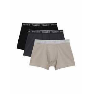 Pull&Bear Boxerky  antracitová / režná / černá / bílá