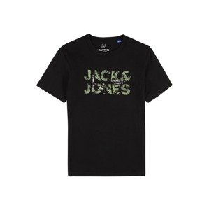 Jack & Jones Junior Tričko  zelená / černá / bílá