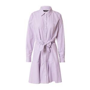 Lauren Ralph Lauren Košilové šaty 'DOMINIK'  fialová / bílá