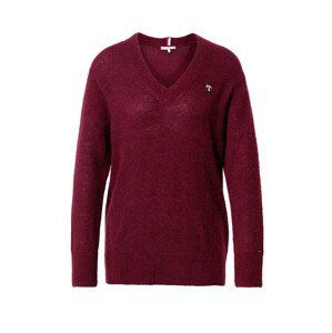 TOMMY HILFIGER Svetr  námořnická modř / červená / merlot / bílá