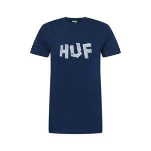 HUF Tričko  námořnická modř / bílá