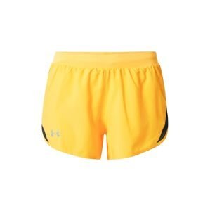UNDER ARMOUR Sportovní kalhoty 'Fly By 2.0'  žlutá / stříbrně šedá / černá
