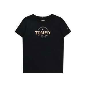 TOMMY HILFIGER Tričko  námořnická modř / zlatá / bílá