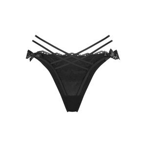 Hunkemöller Tanga 'Fleur'  černá