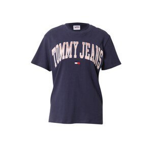Tommy Jeans Tričko  námořnická modř / růžová / červená / bílá