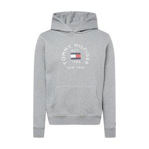 TOMMY HILFIGER Mikina  námořnická modř / šedá / červená / bílá